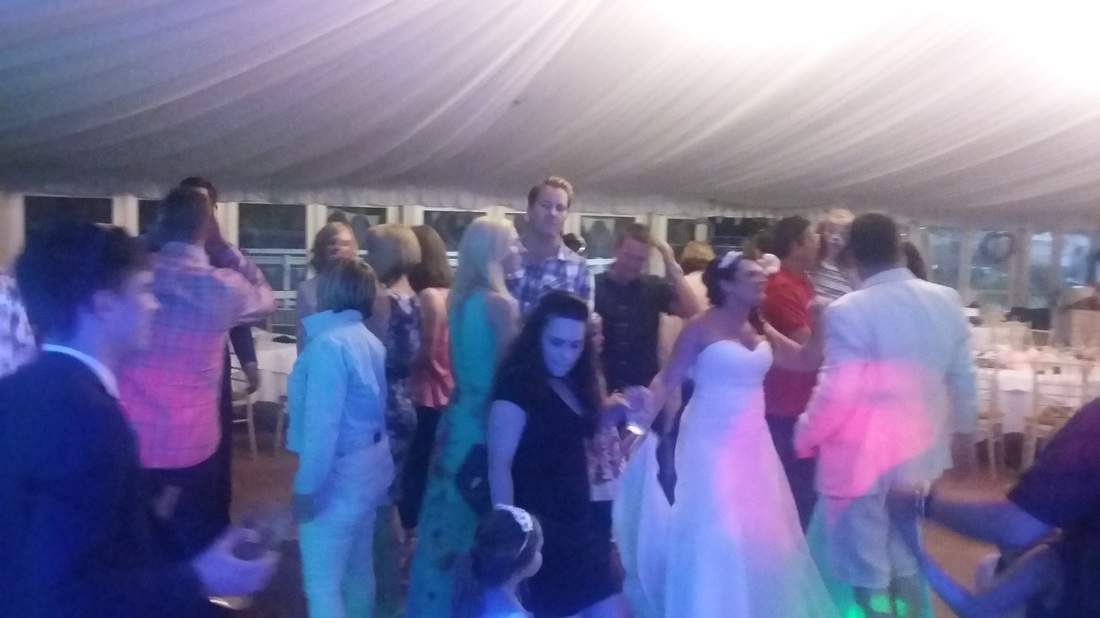Dancing at a Wedding Disco - Leicester Race Course